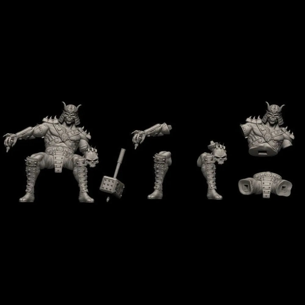 1/12 Chaos Daemon Warrior, Resin Model Figure Kit, Fantasy Theme, Unassembled and Unpainted