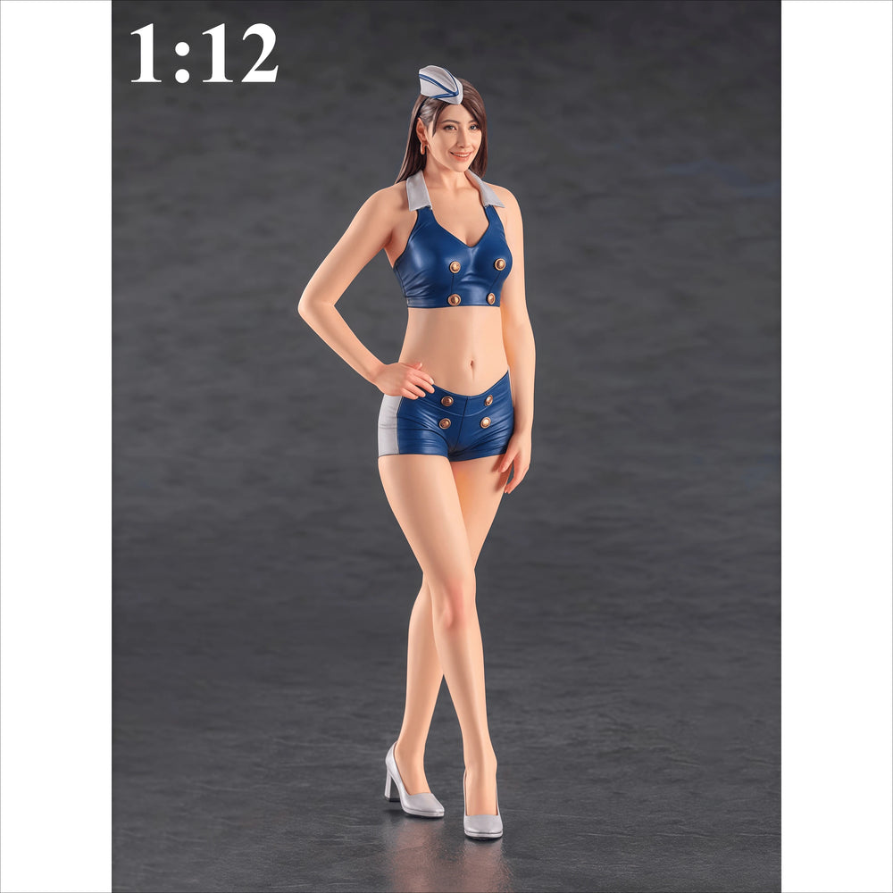1/12 Standing Female Pin-Up, Resin Model Figure Kit, Unassembled and Unpainted