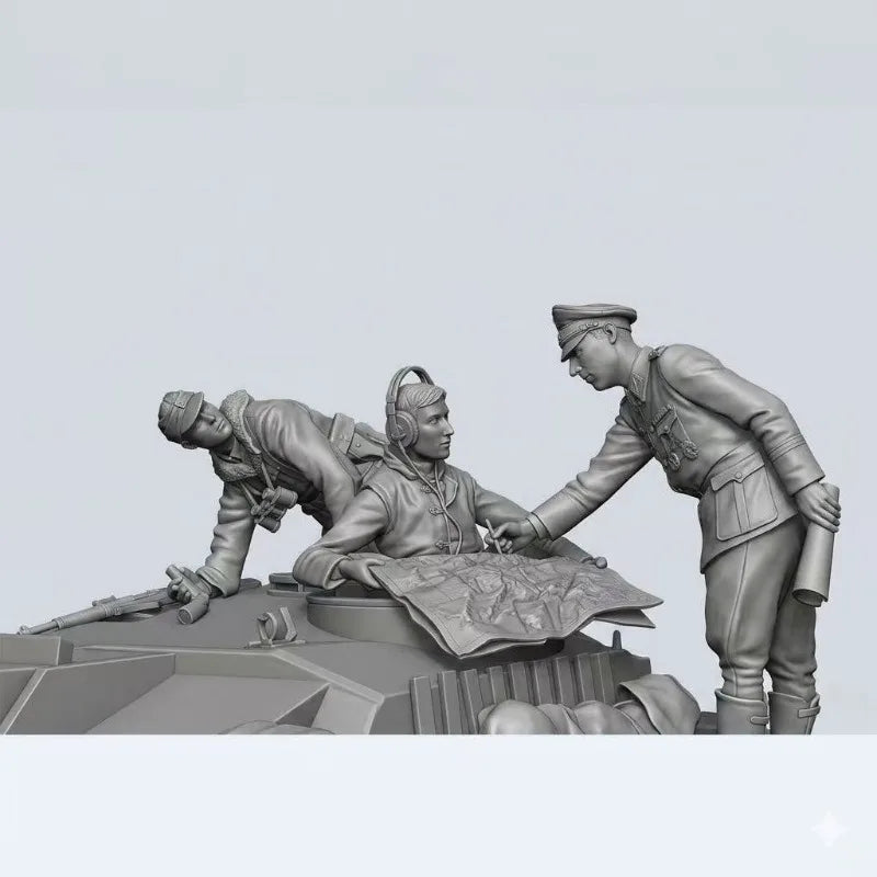 WWII German Tank Crew — 1/35 Resin Figure Set