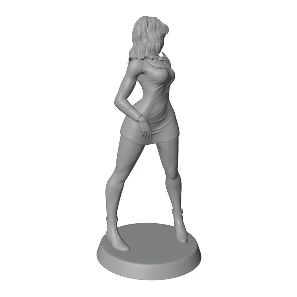 75mm Woman in Evening Dress, Resin Model Figure Kit, Unassembled and Unpainted