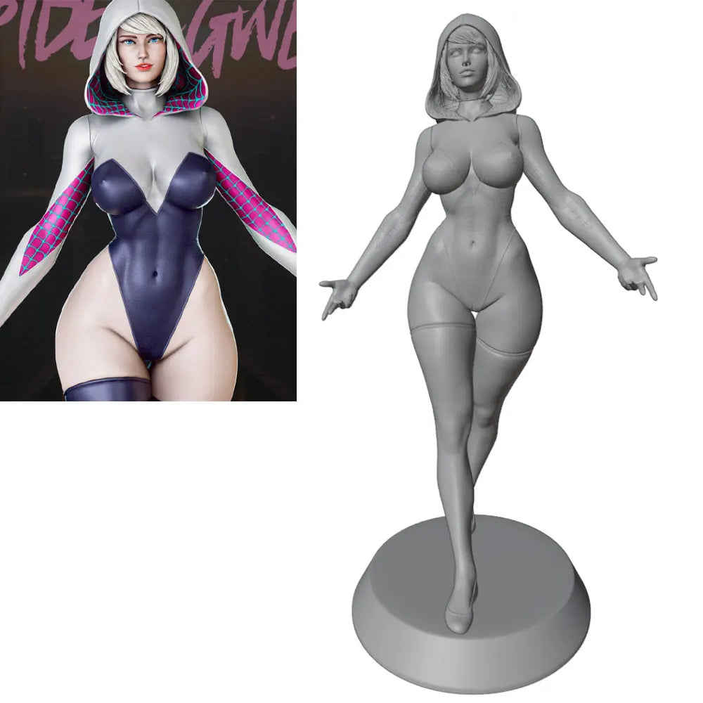 1/24 Pin-up Warrior, Resin Model Figure Kit, Unassembled and Unpainted