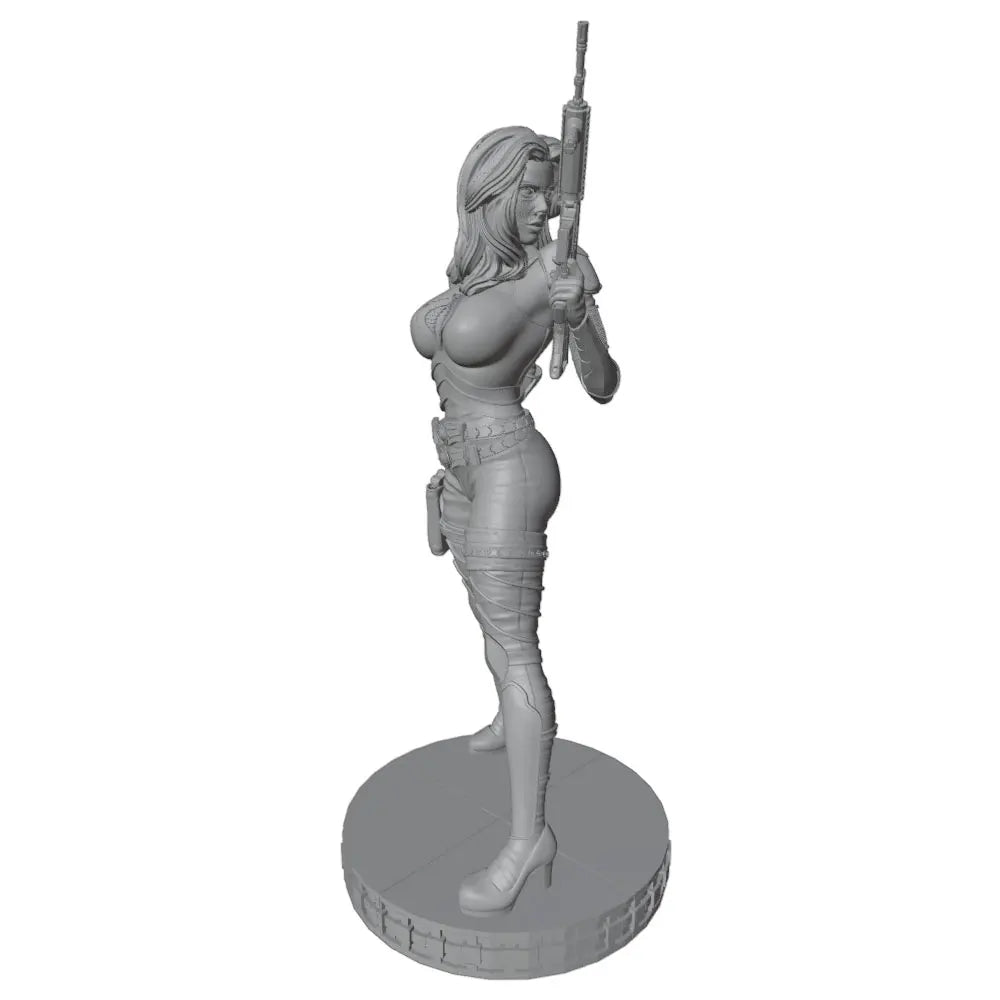 75mm Tactical Female Soldier, Resin Model Figure Kit, Unassembled and Unpainted
