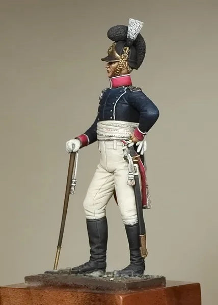 54mm Napoleonic Württemberg Infantry Officer, Resin Model Figure Kit, Unassembled and Unpainted