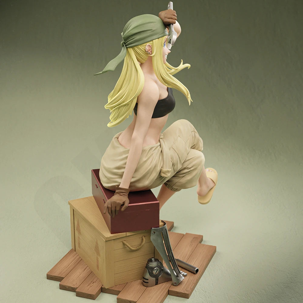 1/24 Modern Female Mechanic, Resin Model Figure Kit, Unassembled and Unpainted