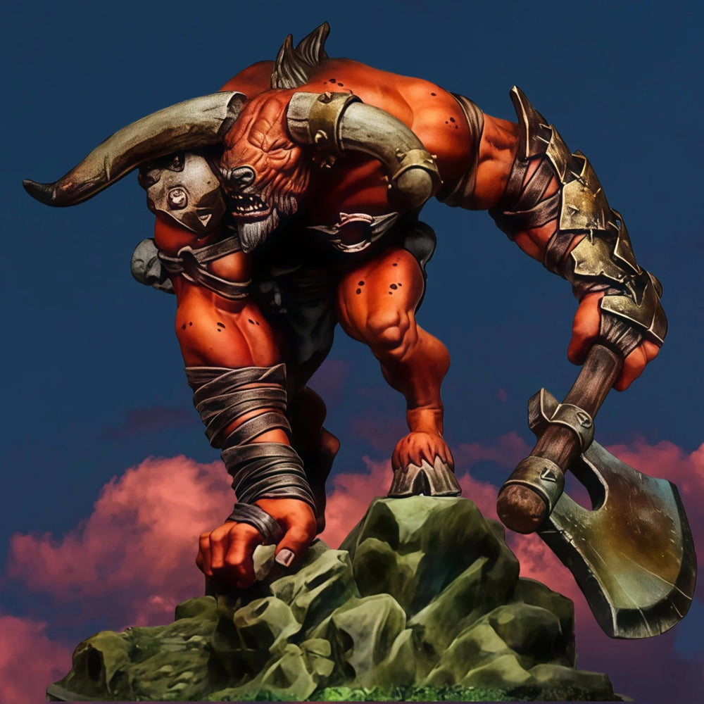 1/24 Tauren Beast Humanoid, Resin Model Figure Kit, Fantasy Theme, Unassembled and Unpainted