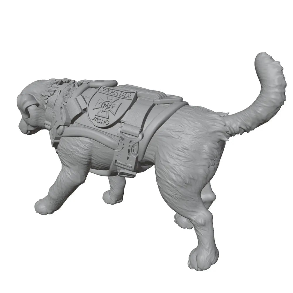 80mm Police Dog Labrador Retriever, Resin Model Figure Kit, Wildlife Theme, Unassembled and Unpainted