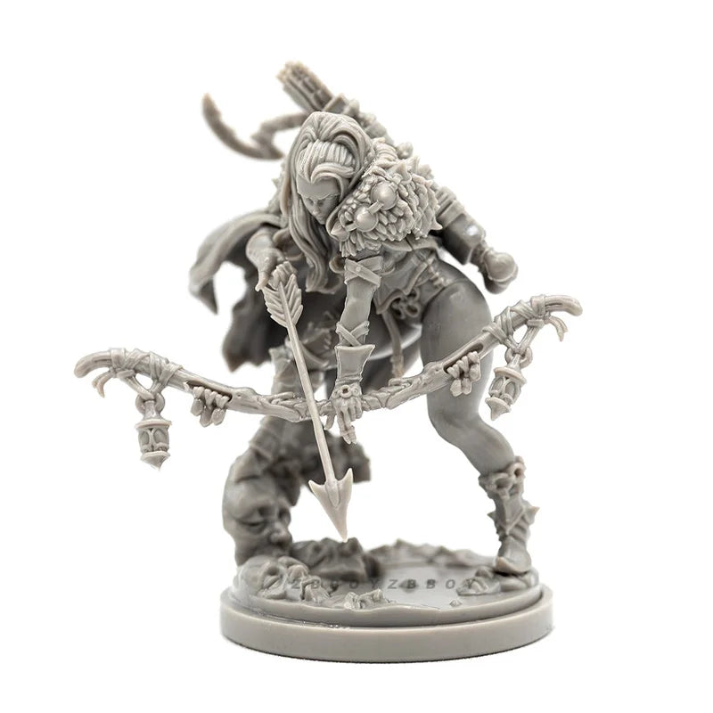 38mm Dark Fantasy Female Warrior, Resin Model Figure Kit, Fantasy Theme, Unassembled and Unpainted