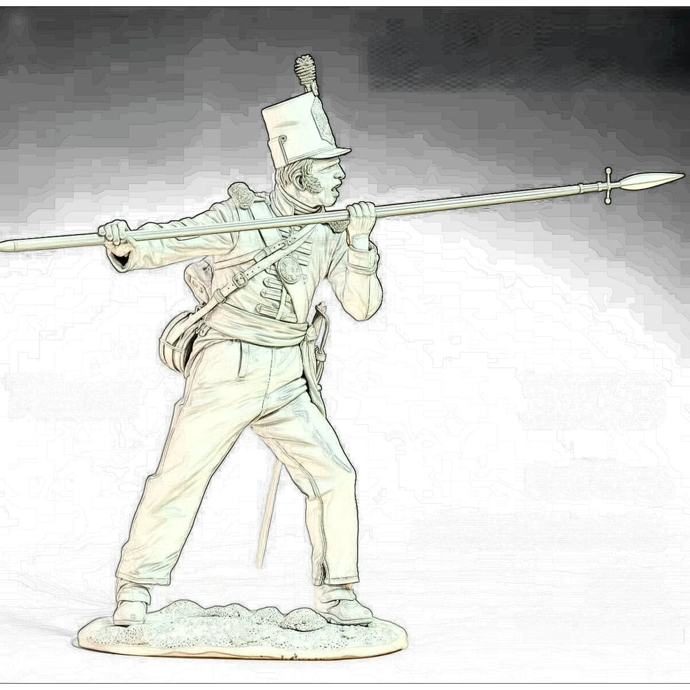 75mm Napoleonic British Infantry Guards Sergeant, Resin Model Figure Kit, Unassembled and Unpainted