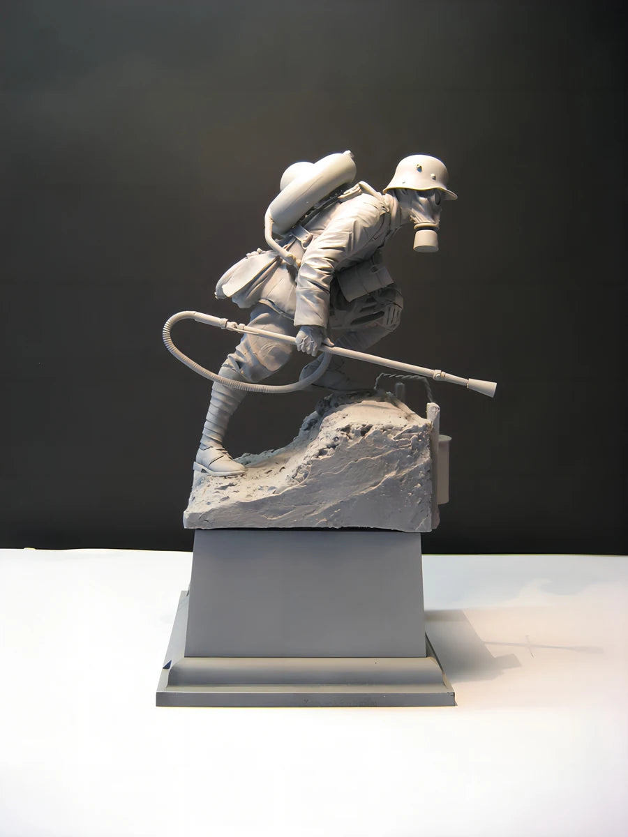 WWI Soldier on Rocky Terrain — 1/16 Resin Diorama