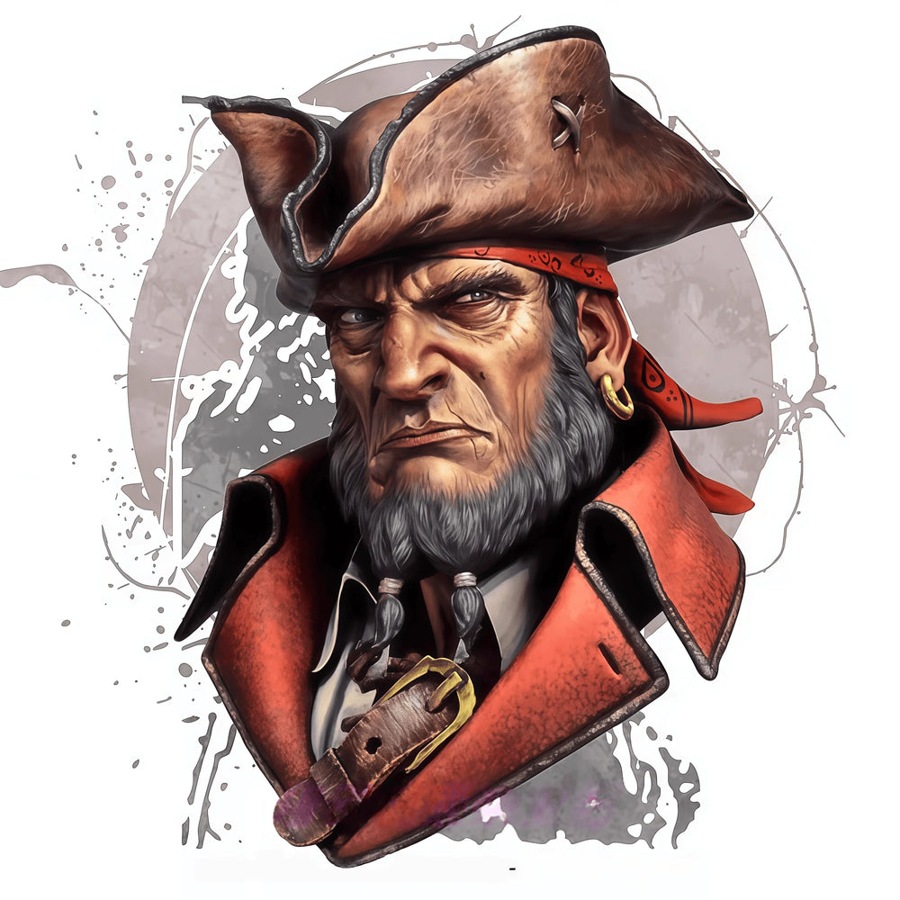 1/12 Napoleonic Pirate Captain, Resin Model Bust Kit, Unassembled and Unpainted