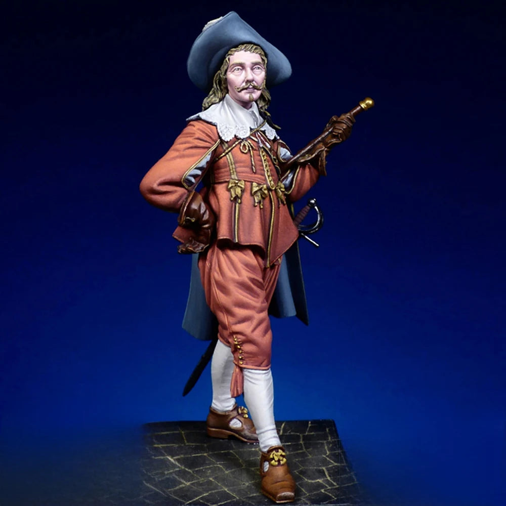 75mm Napoleonic European Officer, Resin Model Figure Kit, Unassembled and Unpainted