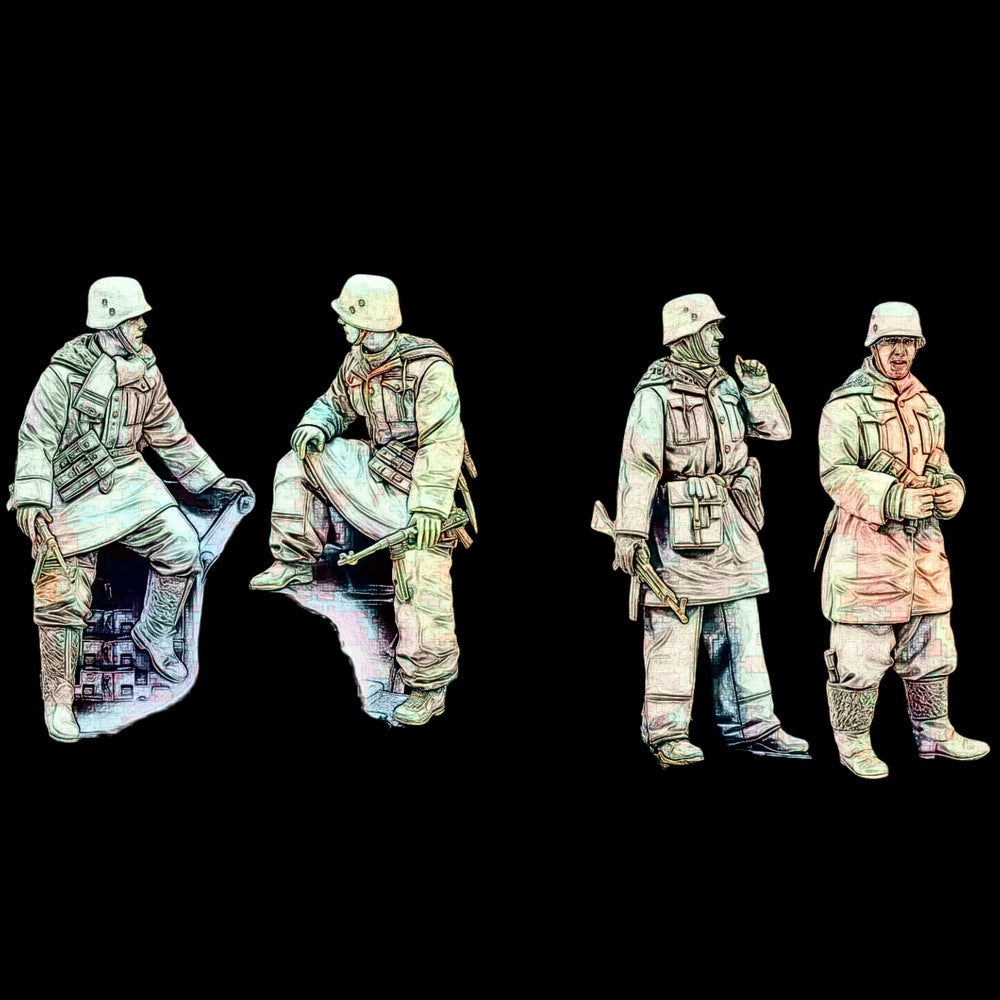 WWII German Soldiers — 1/35 Resin Figure Set