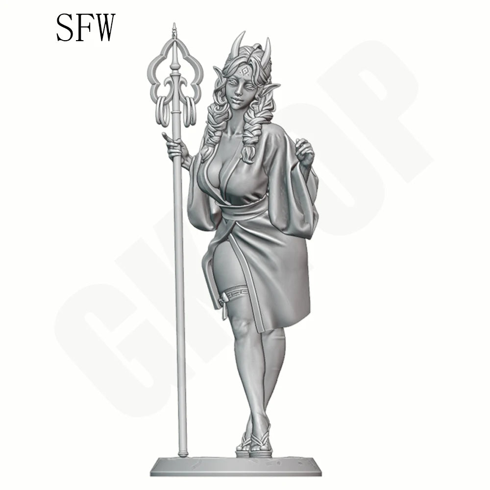 1/24 Demon Priestess, Resin Model Figure Kit, Fantasy Theme, Unassembled and Unpainted