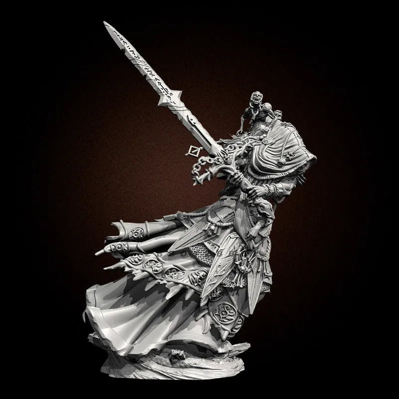 85mm Demonic Warrior, Resin Model Figure Kit, Fantasy Theme, Unassembled and Unpainted