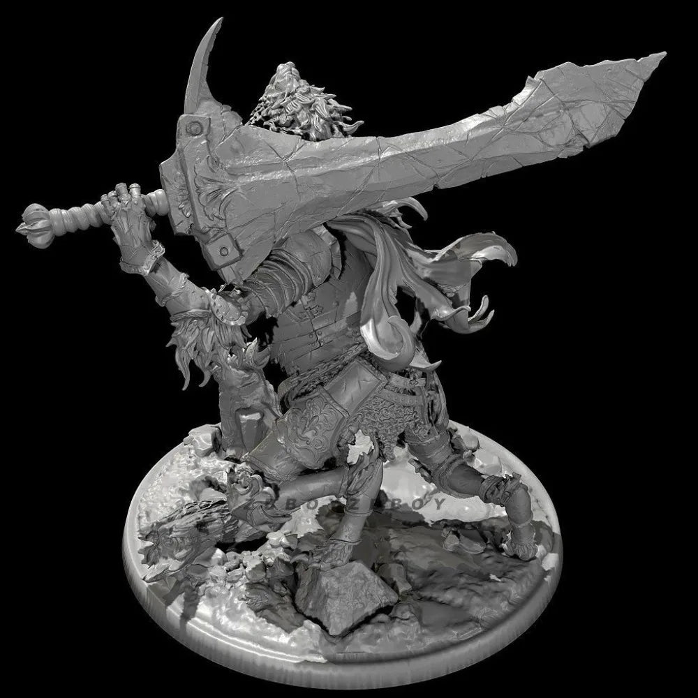 75mm Dark Fantasy Zombie Wolf King, 5 Figures, Resin Model Figure Kit, Fantasy Theme, Unassembled and Unpainted
