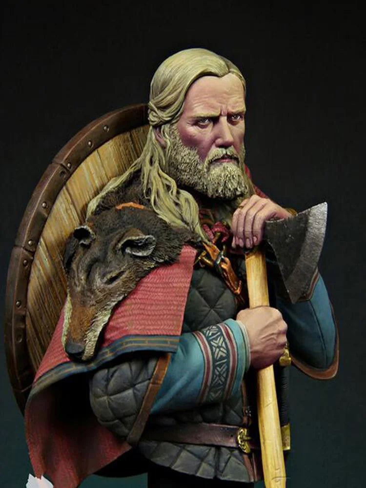 1/10 Medieval Viking Rollo Duke of Normandy, Resin Model Bust Kit, Unassembled and Unpainted