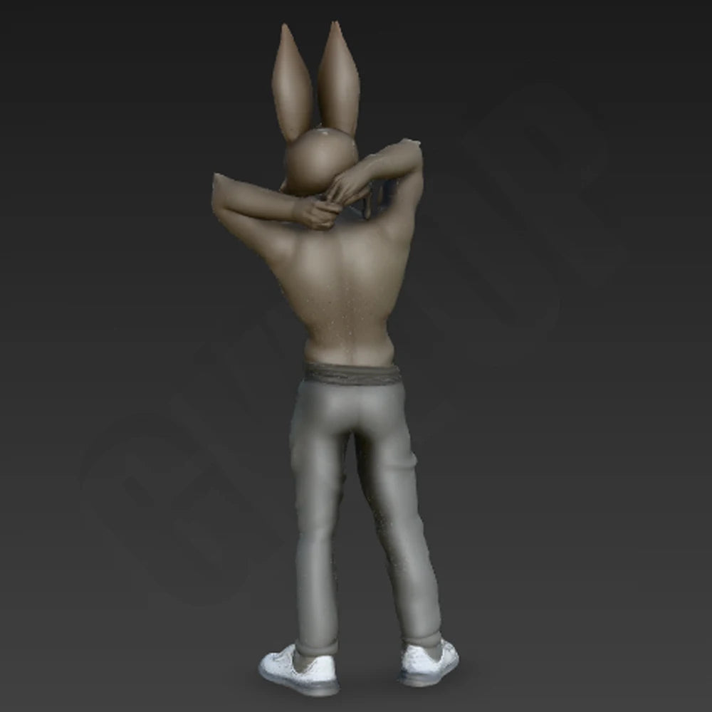 1/24 Anthropomorphic Rabbit, Resin Model Figure Kit, Unassembled and Unpainted