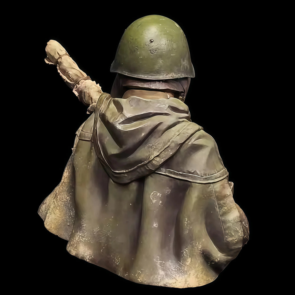 200mm WWI American Doughboy, Resin Model Bust Kit, Unassembled and Unpainted