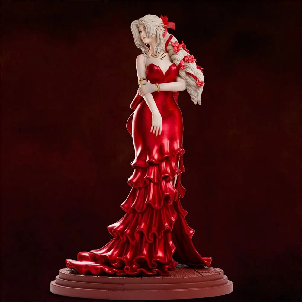 1/24 Woman in Ornate Tiered Gown Holding Creature, Resin Model Figure Kit, Unassembled and Unpainted