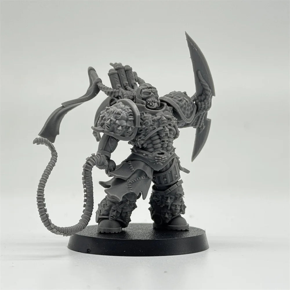 32mm Dark Fantasy Demon Warriors, 6 Figures, Resin Model Figure Kit, Fantasy Theme, Unassembled and Unpainted