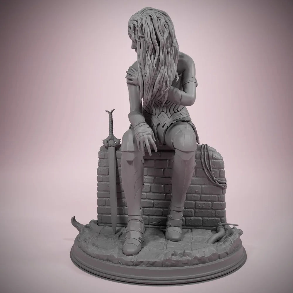 Female Warrior Swordswoman, Resin Model Figure Kit, Fantasy Theme, Unassembled and Unpainted
