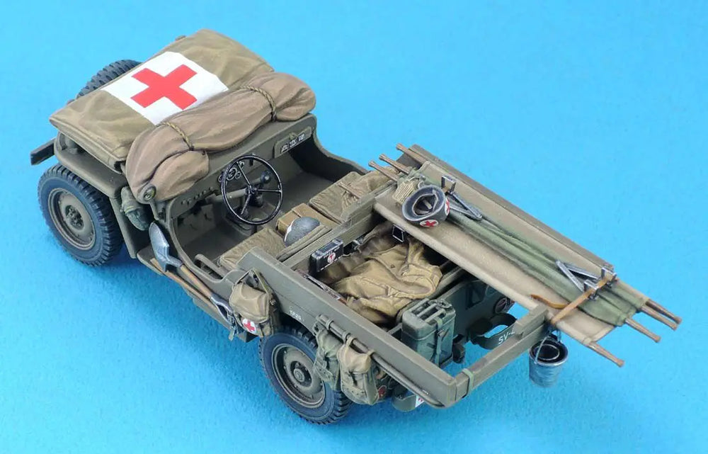 1/35 WWII Allied Willis Ambulance, Resin Model Vehicle Kit, Unassembled and Unpainted