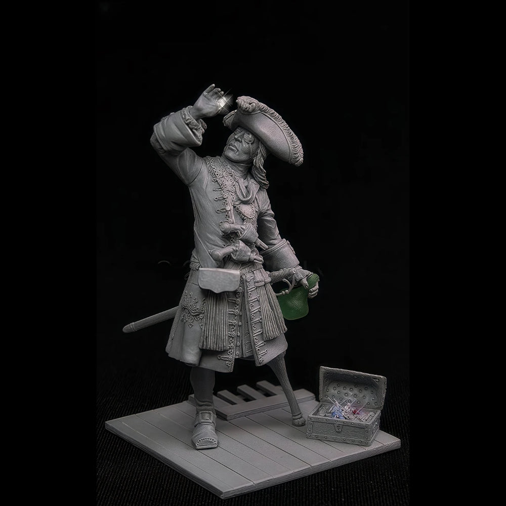 75mm 17th-Century European Gentleman, Resin Model Figure Kit, Historical Theme, Unassembled and Unpainted