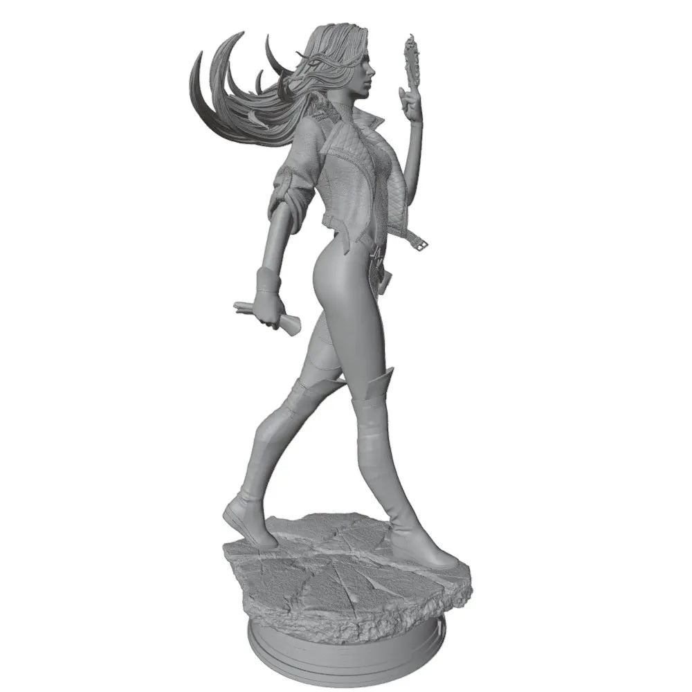 1/24 Female Archer Mid-Jump with Bow, Resin Model Figure Kit, Unassembled and Unpainted