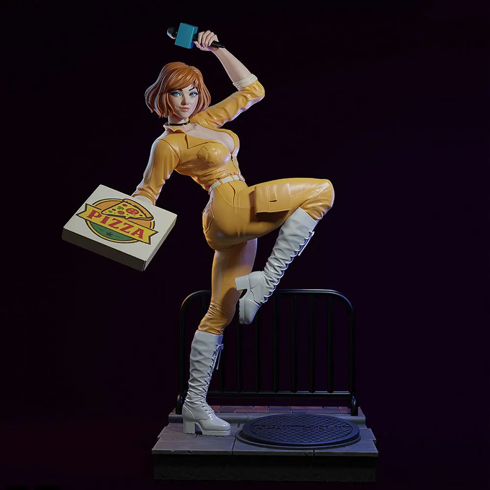 75mm Office Worker Pin-Up, Resin Model Figure Kit, Unassembled and Unpainted