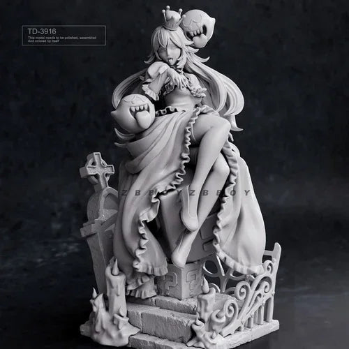 75mm Anime Fantasy Female Character, Resin Model Figure Kit, Unassembled and Unpainted