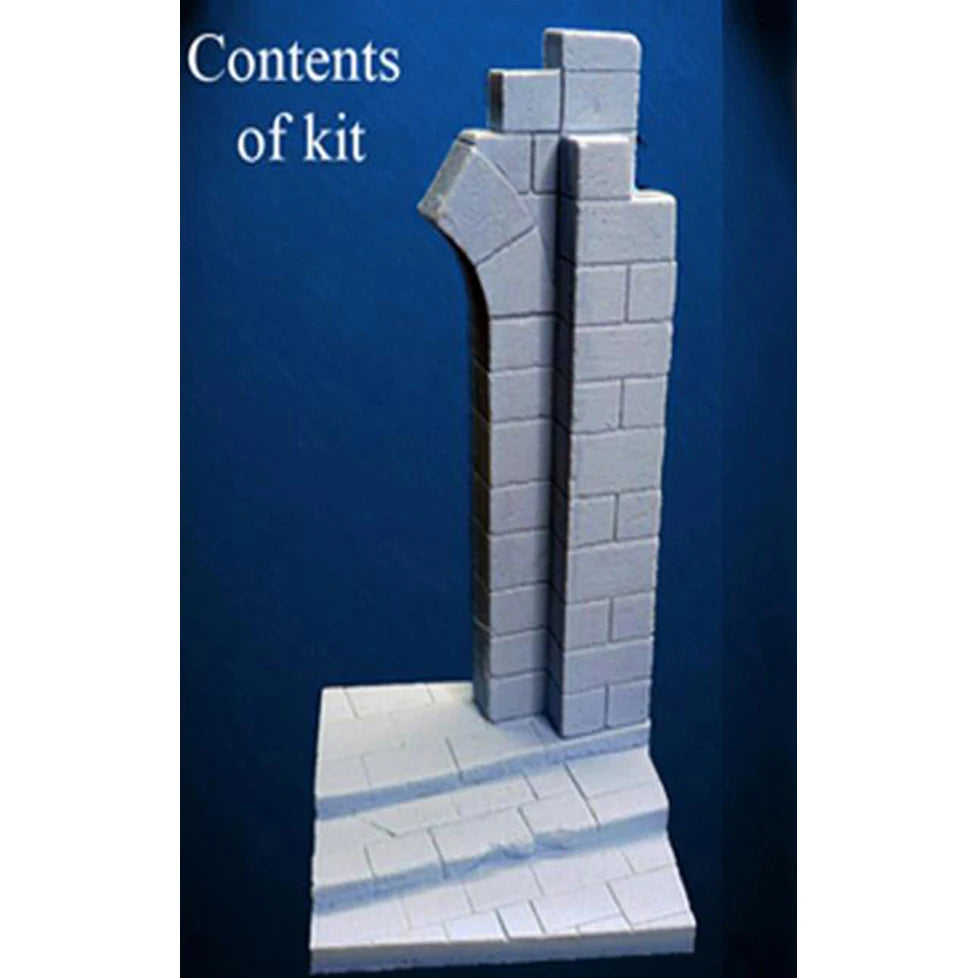 Medieval Castle Wall Base, Resin Model Terrain Kit, Unpainted