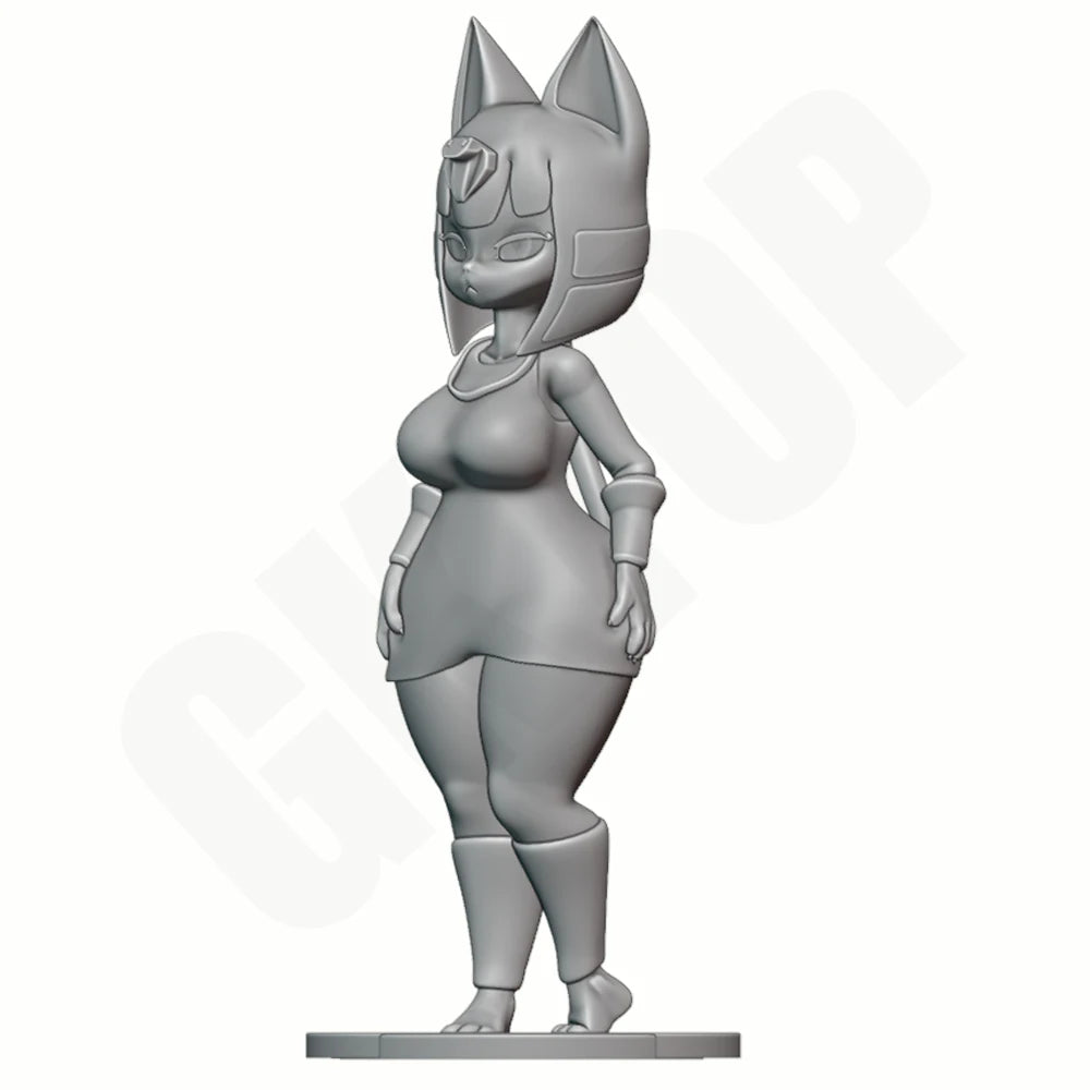 1/24 Cat-Ear Beauty, Resin Model Figure Kit, Anime Theme, Unassembled and Unpainted
