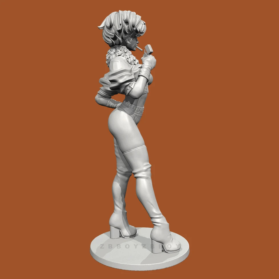 75mm Tactical Female Warrior, Resin Model Figure Kit, Unassembled and Unpainted