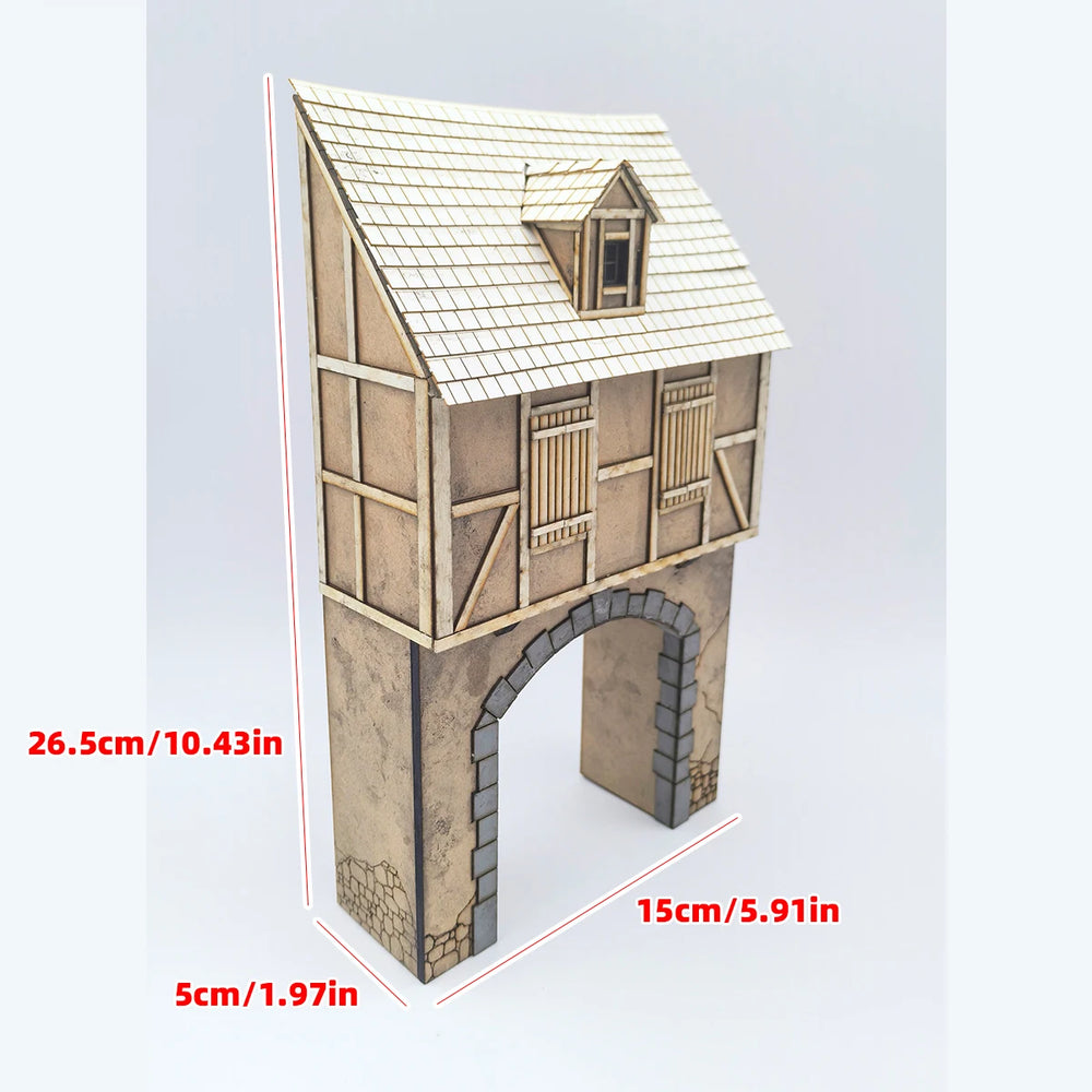1/35 Medieval European Gatehouse, Resin Model Diorama Kit, Unassembled and Unpainted