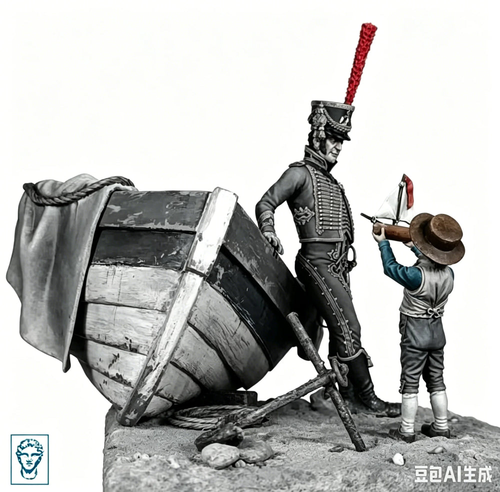 1/35 Napoleonic French Cavalry Officers, 5 Figures, Resin Model Figure Kit, Unassembled and Unpainted