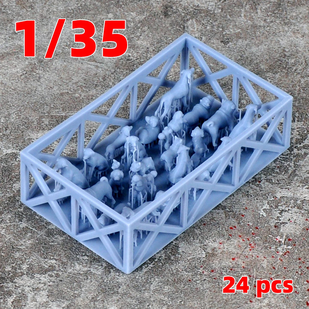 1/35 Animals, 20 Figures, Resin Model Creature Kit, Wildlife Theme, Unassembled and Unpainted