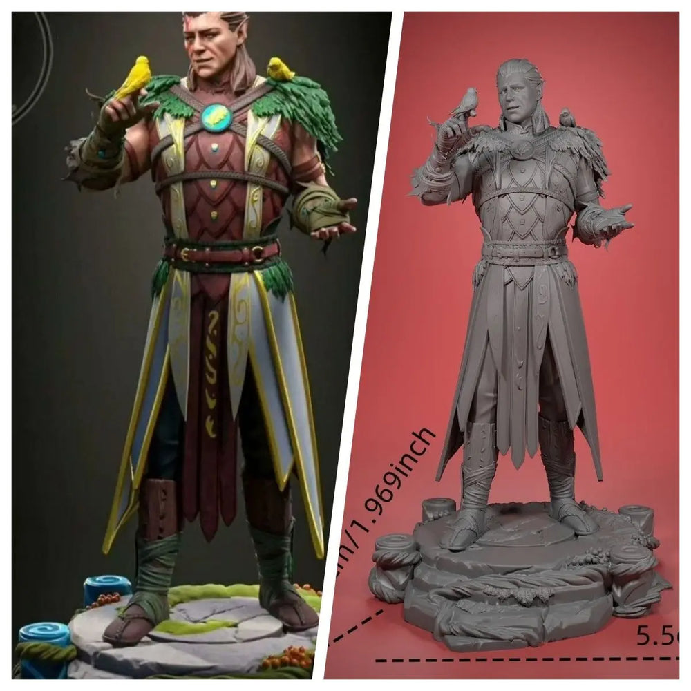 90mm Knight, Resin Model Figure Kit, Fantasy Theme, Unassembled and Unpainted