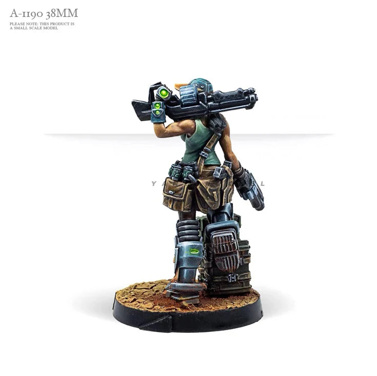 38mm Warrior, Resin Model Figure Kit, Sci-Fi Theme, Unassembled and Unpainted