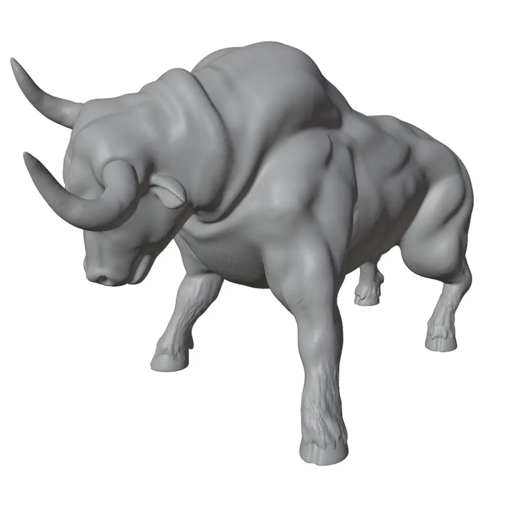 Charging Bull, Resin Model Creature Kit, Wildlife Theme, Unassembled and Unpainted