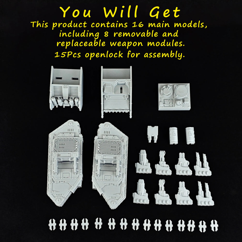 28mm Battle Tank, Resin Model Vehicle Kit, Sci-Fi Theme, Unassembled and Unpainted