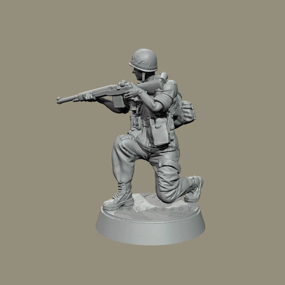 50mm Vietnam War U.S. Soldiers, 3 Figures, Resin Model Figure Kit, Unassembled and Unpainted