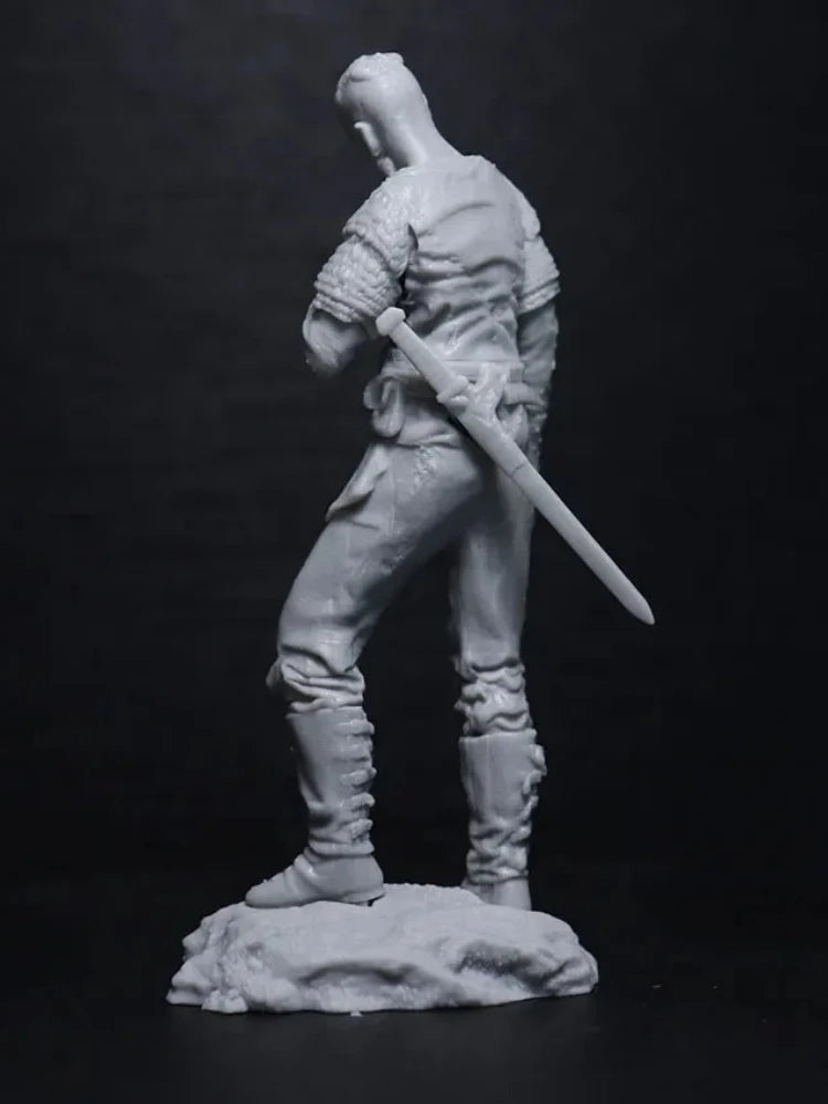75mm Medieval Viking Swordsman in Combat Stride, Resin Model Figure Kit, Unassembled and Unpainted