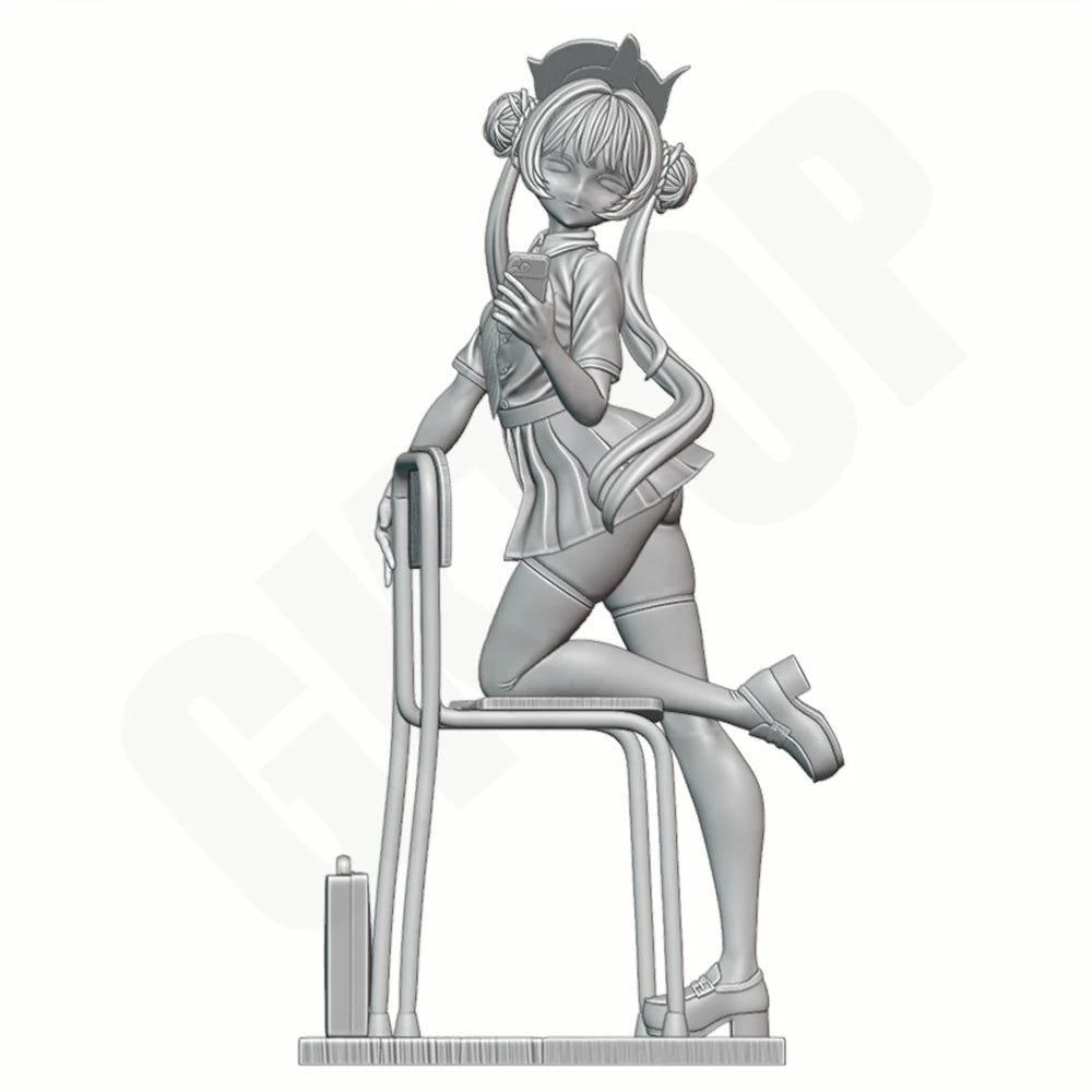 1/16 Schoolgirl, Resin Model Figure Kit, Anime Theme, Unassembled and Unpainted