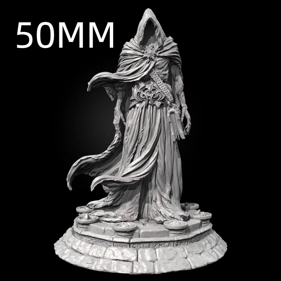 50mm Undead Zombie Wizard, Resin Model Figure Kit, Fantasy Theme, Unassembled and Unpainted