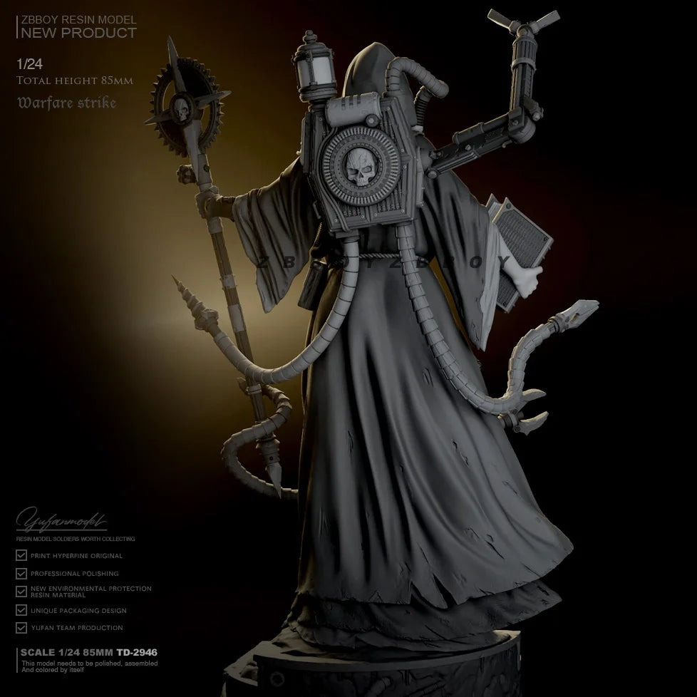 1/24 Sorceress with Summoned Serpents, Resin Model Figure Kit, Fantasy Theme, Unassembled and Unpainted
