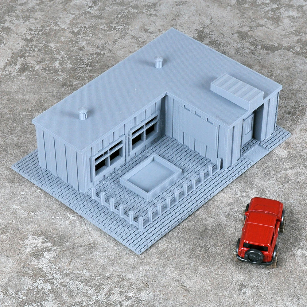 1/72 Modern Residential & Commercial Buildings, Resin Model Diorama Kit, Unassembled and Unpainted