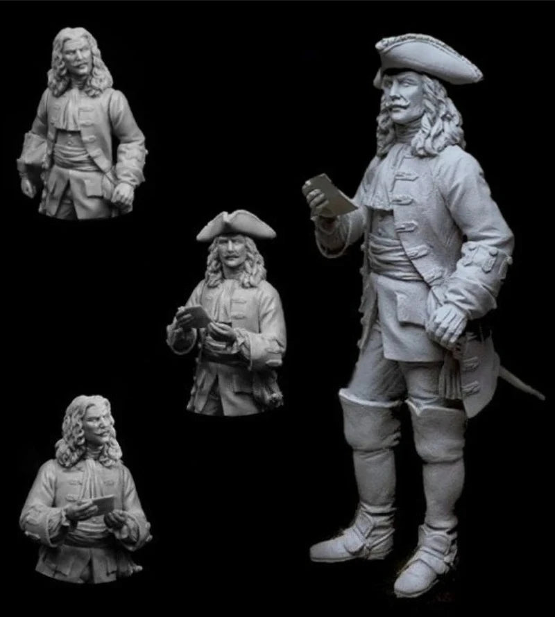 75mm Napoleonic British Officer, Resin Model Figure Kit, Unassembled and Unpainted