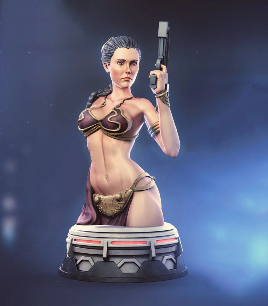 60mm Female Soldier, 3 Figures, Resin Model Bust Kit, Sci-Fi Theme, Unassembled and Unpainted
