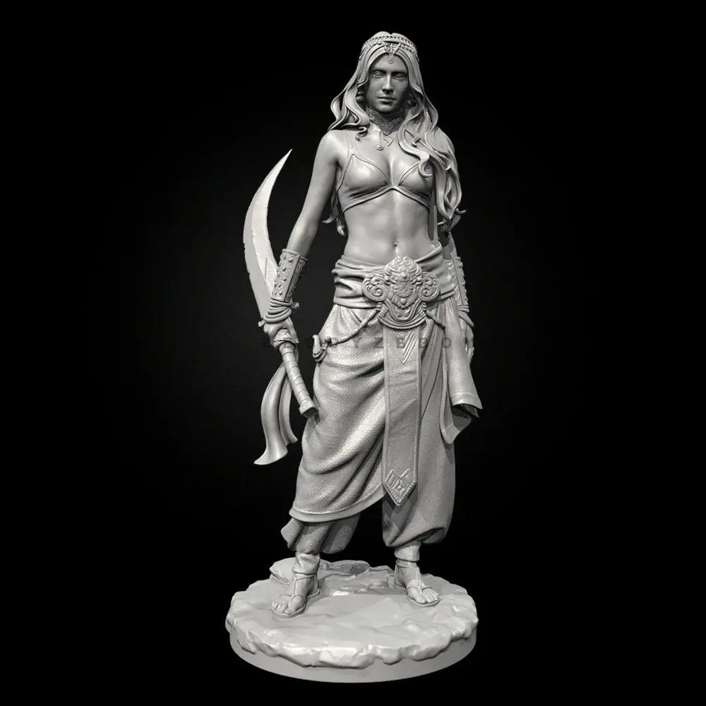 75mm Persian Female Swordsman, Resin Model Figure Kit, Fantasy Theme, Unassembled and Unpainted