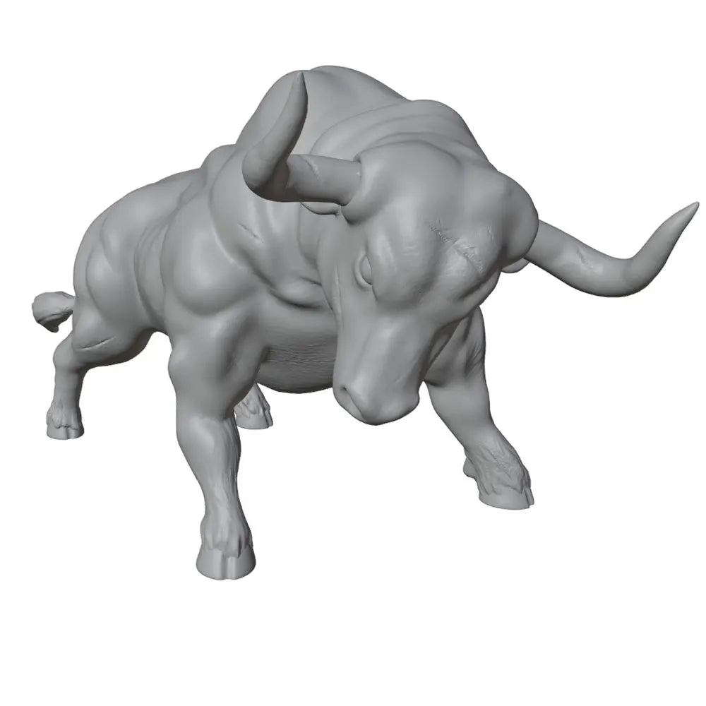 Charging Bull, Resin Model Creature Kit, Wildlife Theme, Unassembled and Unpainted
